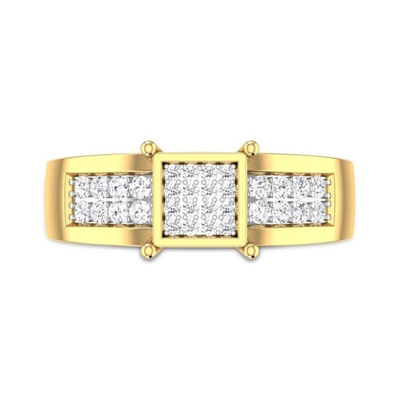 Refine Square Zircon Luxury Princess Fashion Square Rings for Women,EVGG1262 - Picture 3 of 7